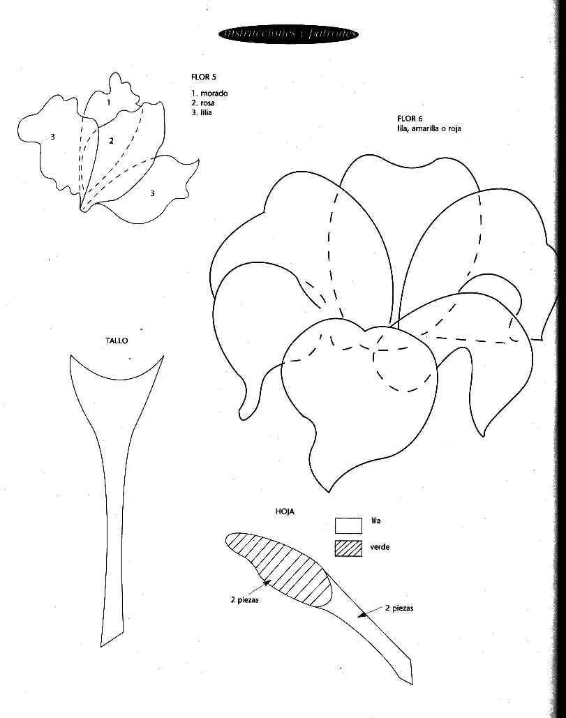 flores en foami moldes gratis - Buscar con Google | flores en ...