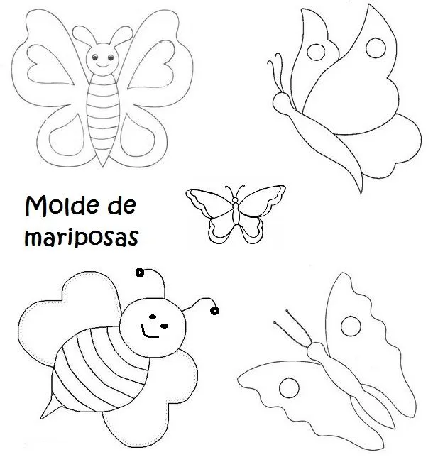 Moldes de mariposa en foami para imprimir - Imagui