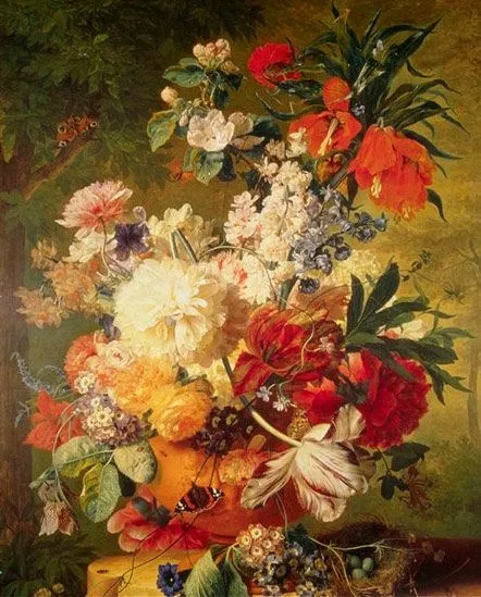 Flores y frutas al óleo con estilo barroco | Pintura y Artistas