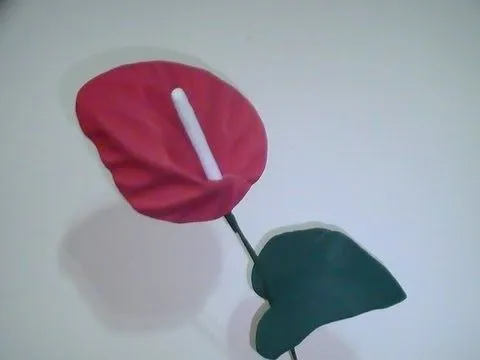 Flores en goma eva - Flor de Anturio - YouTube