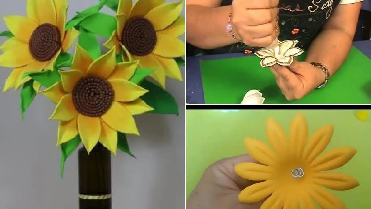 Cómo hacer Flores de Goma Eva - Paso a paso - Bricolaje10.com