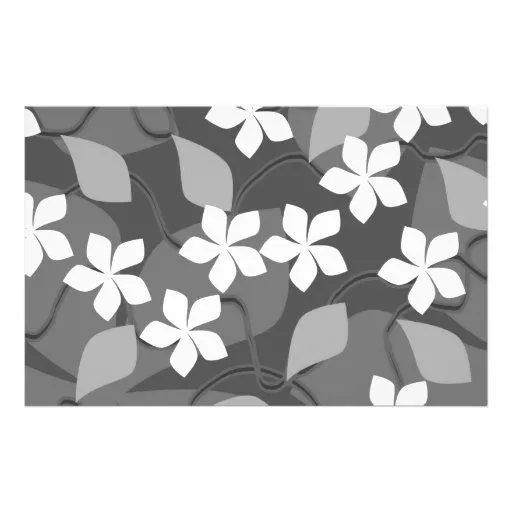 Flores grises y blancas. Modelo floral Tarjetas Publicitarias de ...