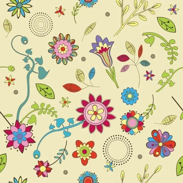 Flores lindo patrón de papel tapiz Vector patrón - vectores gratis ...