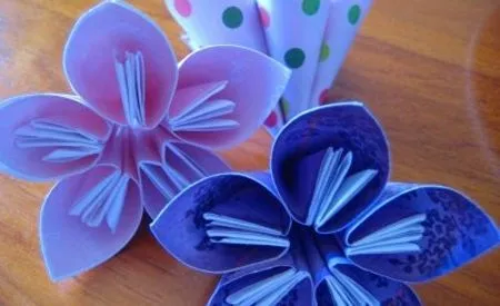 Como hacer flores de origami paso a paso - Imagui