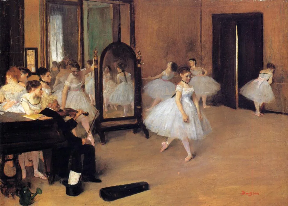 Flores y Palabras: Edgar Degas: Clase de Ballet