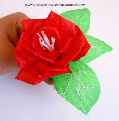 Como hacer flores de papel crepe ~ cositasconmesh