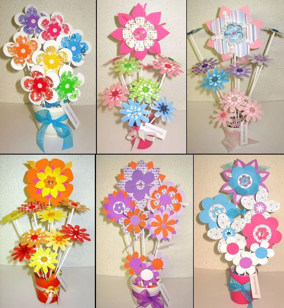 Flores de papel - Paper flower bouquet - Memorias de Papel