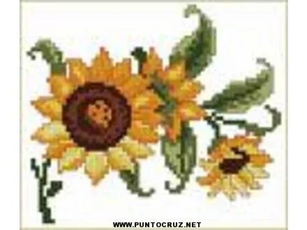 Flores | Punto de cruz - Colección de patrones punto de cruz ...