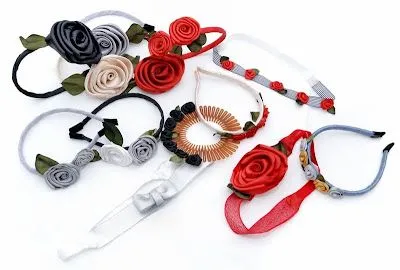 Flores de tela en Accesorios para el cabello | Accesorios vintage ...