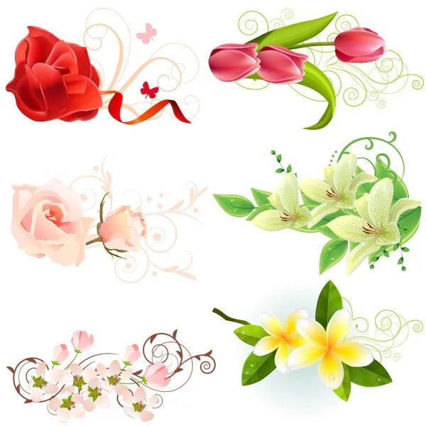 Flores vectorizadas para corel - Imagui