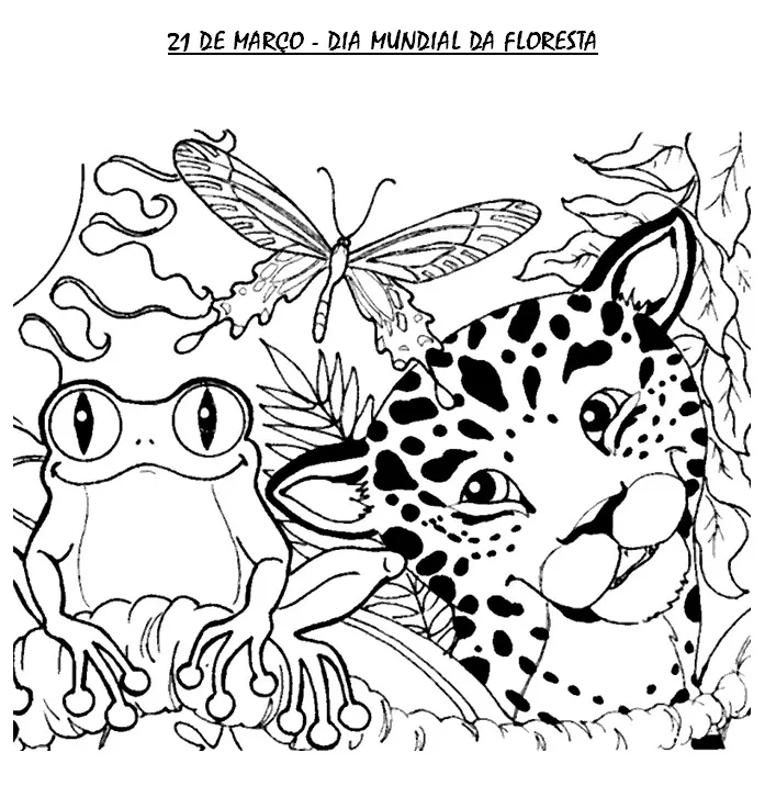 DIA DA FLORESTA DESENHOS E ATIVIDADES PARA COLORIR IMPRIMIR VI ...