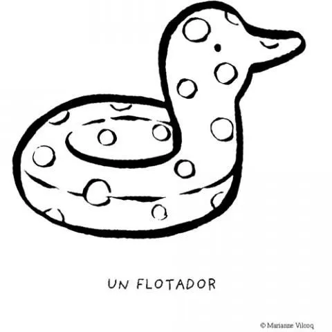 Flotador: Dibujos para colorear