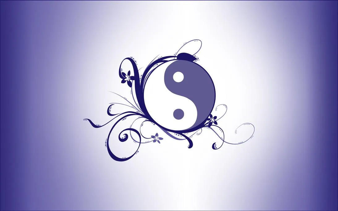 Flower Yin Yang Wallpaper by airelon on DeviantArt