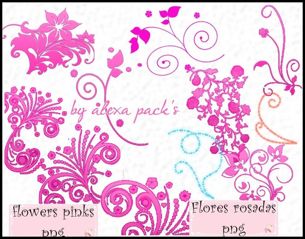 flowers pinks png/ flores rosas png by Alexapacks on deviantART