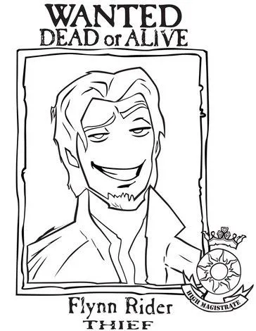 FLYNN RIDER coloring page - TANGLED coloring pages