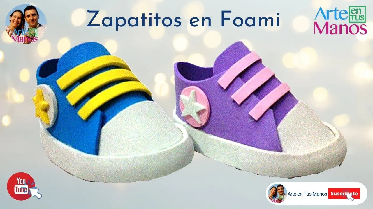 Foami or shoes made in Goma Eva Baby Shower - YouTube