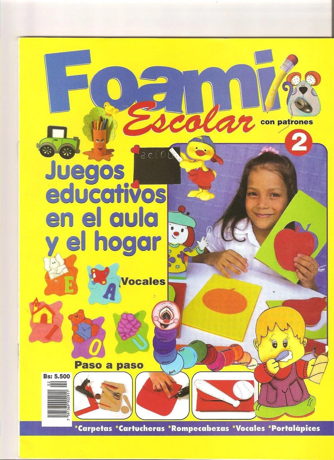 FOAMY ESCOLAR:carpetas, rompecabezas, portalápices… fáciles para ...