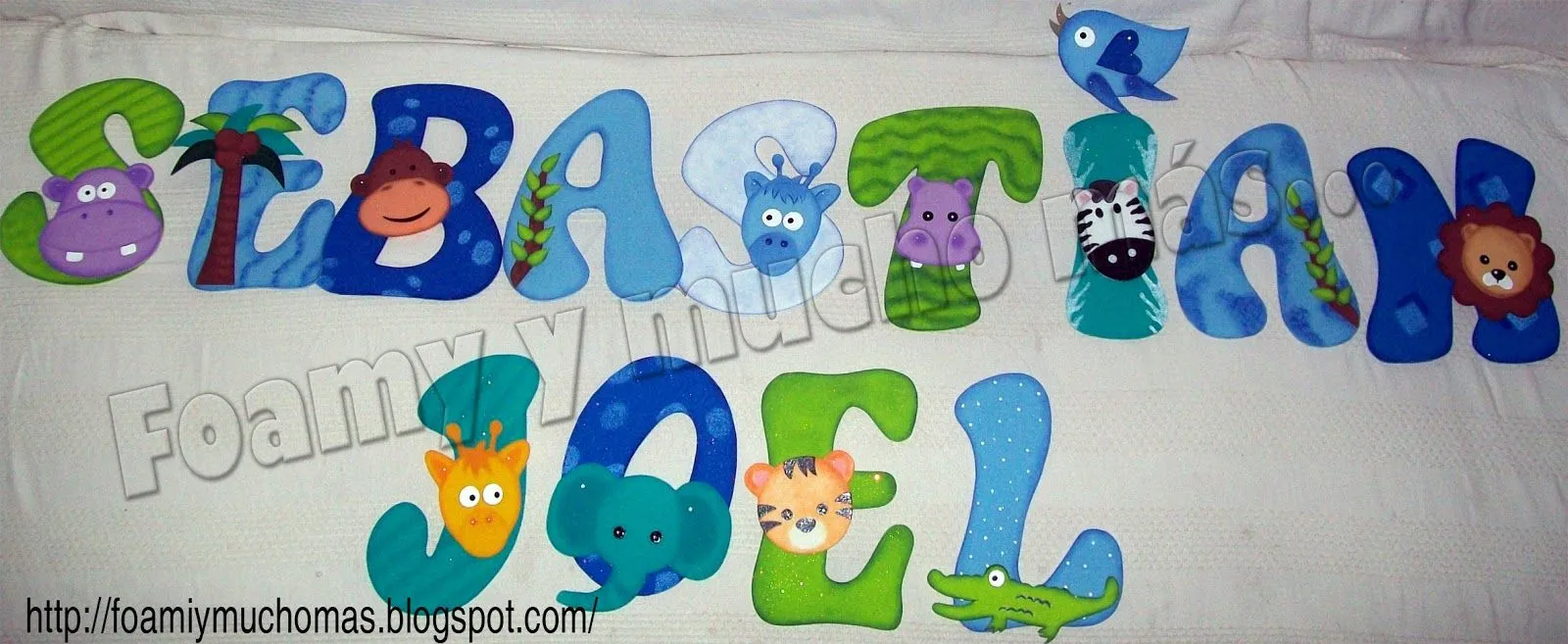 FOAMY Y MUCHO MAS...: Letras Decorativas Baby Safari