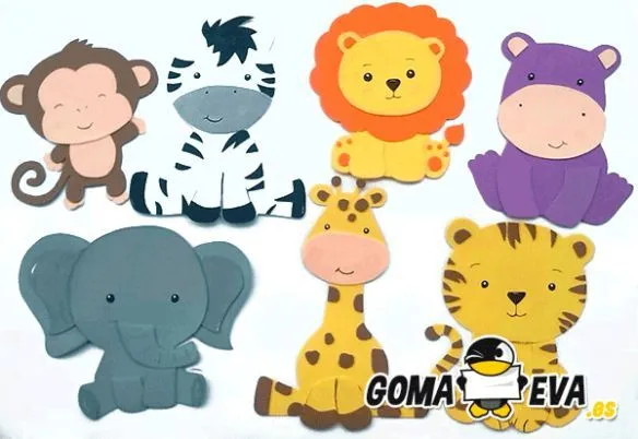 Fofuchas-Planas-Animales | cumple animales | Pinterest