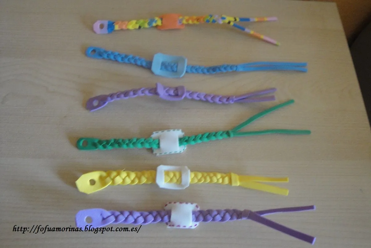 LAS FOFUCHAS DE AMORIN: PULSERAS GOMA EVA