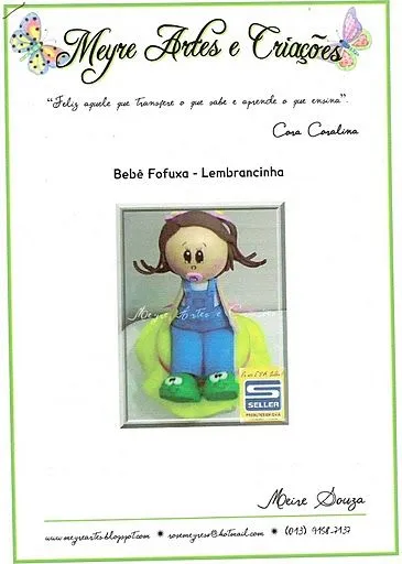 Fofuchas Eva e Cia: Molde bebê fofucha lembrancinha