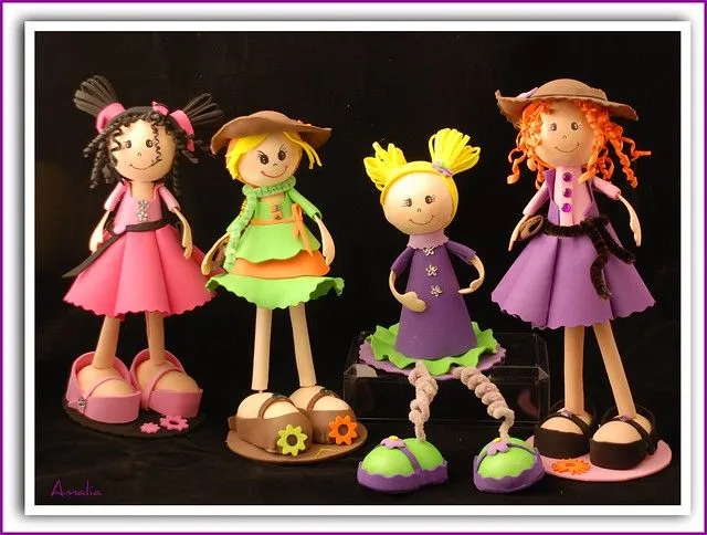 Patrones muñecas fofuchas goma eva - Imagui