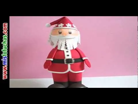 Fofucho Papá Noel Santa Claus en fomi Fofuchas navideñas - YouTube