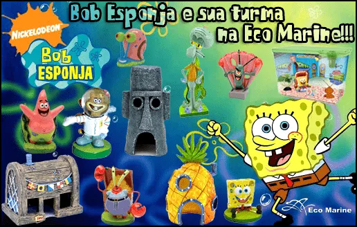 Folder e Banner Produtos Bob Esponja para Aquários | Portfólio De ...