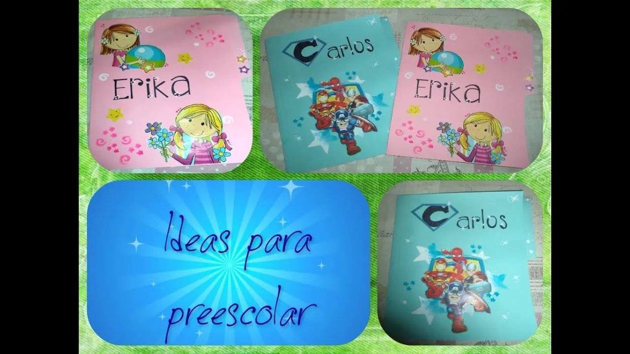 Folders decorados para los expedientes de los niños - YouTube