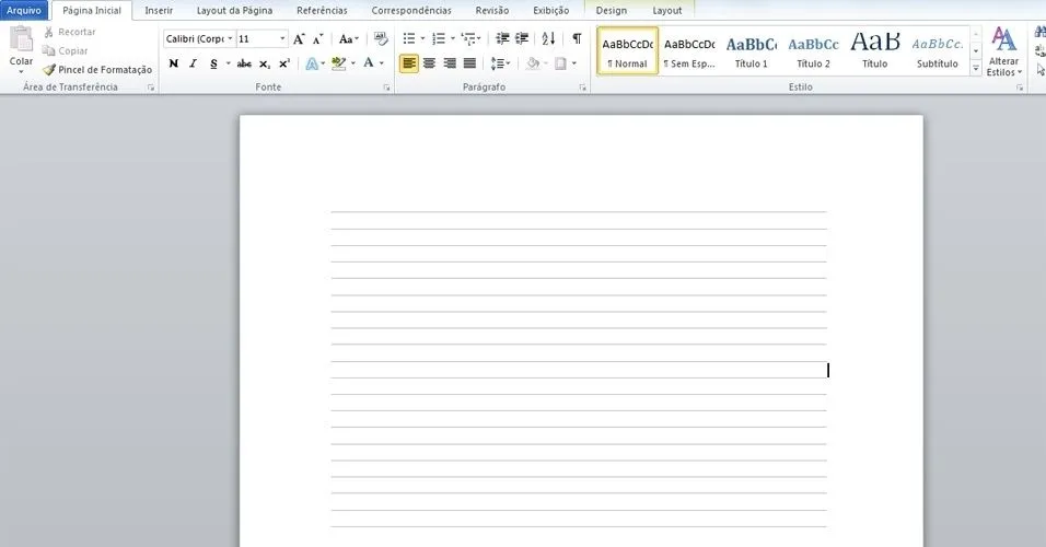 Folha de caderno: saiba como colocar linhas em documento do Word ...