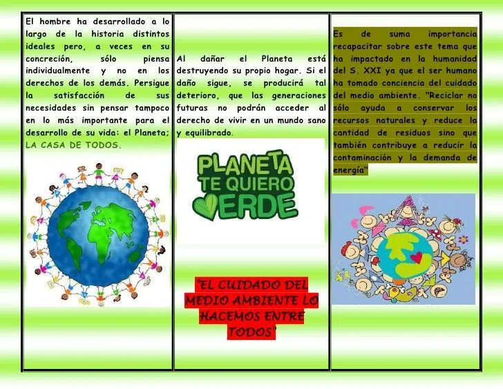 Folleto | Hacer un folleto, Folletos, Cartelera del medio ambiente