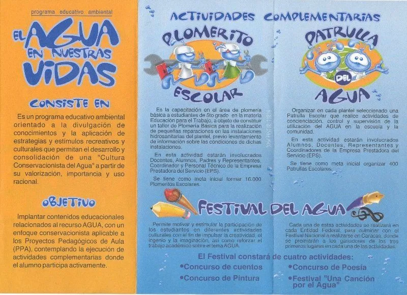 Folletos para cuidar del agua - Imagui