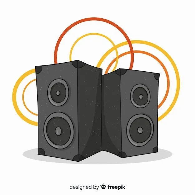 Fondo altavoz negro dibujado a mano | Vector Premium