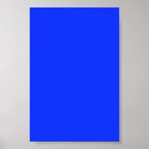 Fondo azul de neón brillante en un poster | Zazzle