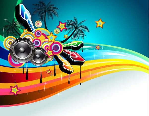 Fondo de baile disco tropical — Vector stock © DavidArts #6730240