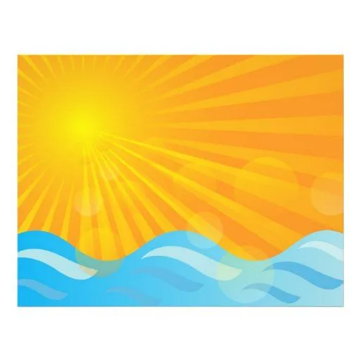 Fondo caliente del verano tarjetas informativas de Zazzle.