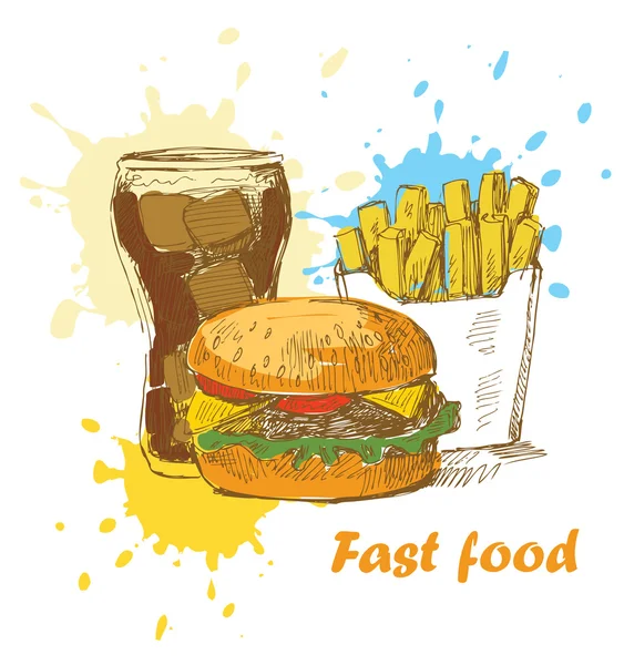 Fondo de comida rápida — Vector stock © bioraven #10988409