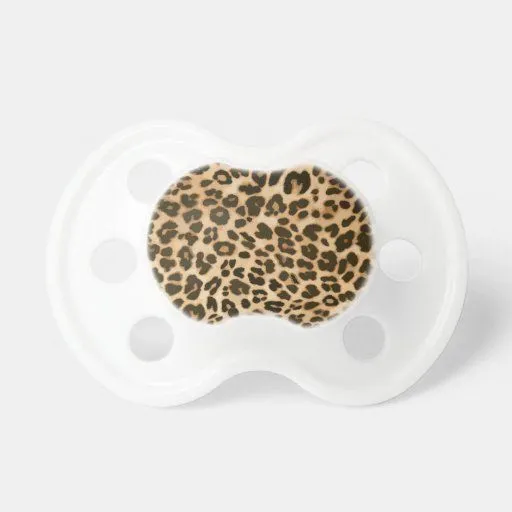 Fondo del estampado leopardo chupetes para bebés de Zazzle.