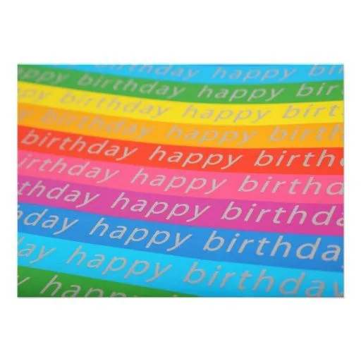 Fondo del feliz cumpleaños invitaciones personalizada de Zazzle.