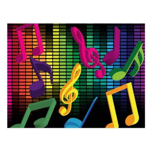 Fondo del fiesta de la música tarjetas postales | Zazzle