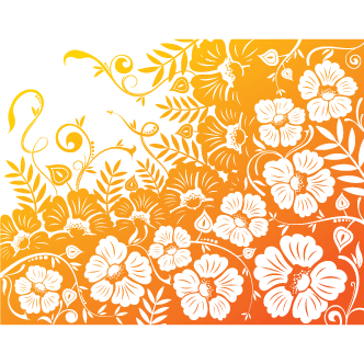 Fondo Floral Naranja | Diseño, ilustraciones vectoriales y recursos ...