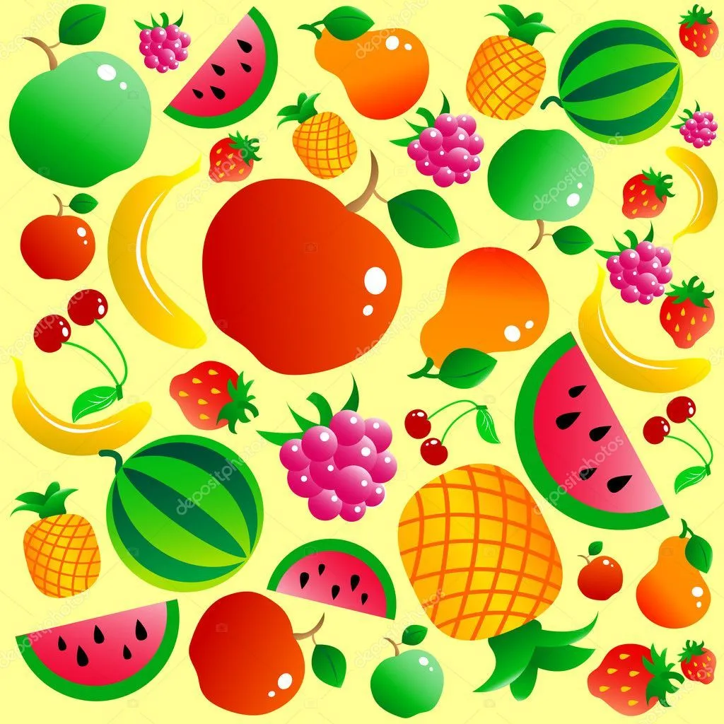 fondo frutas — Vector stock © colorlife #