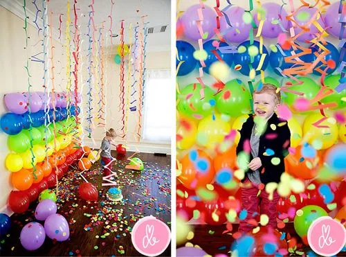 Fondo de globos en Decoracion y detalles para las fiestas de bebés ...