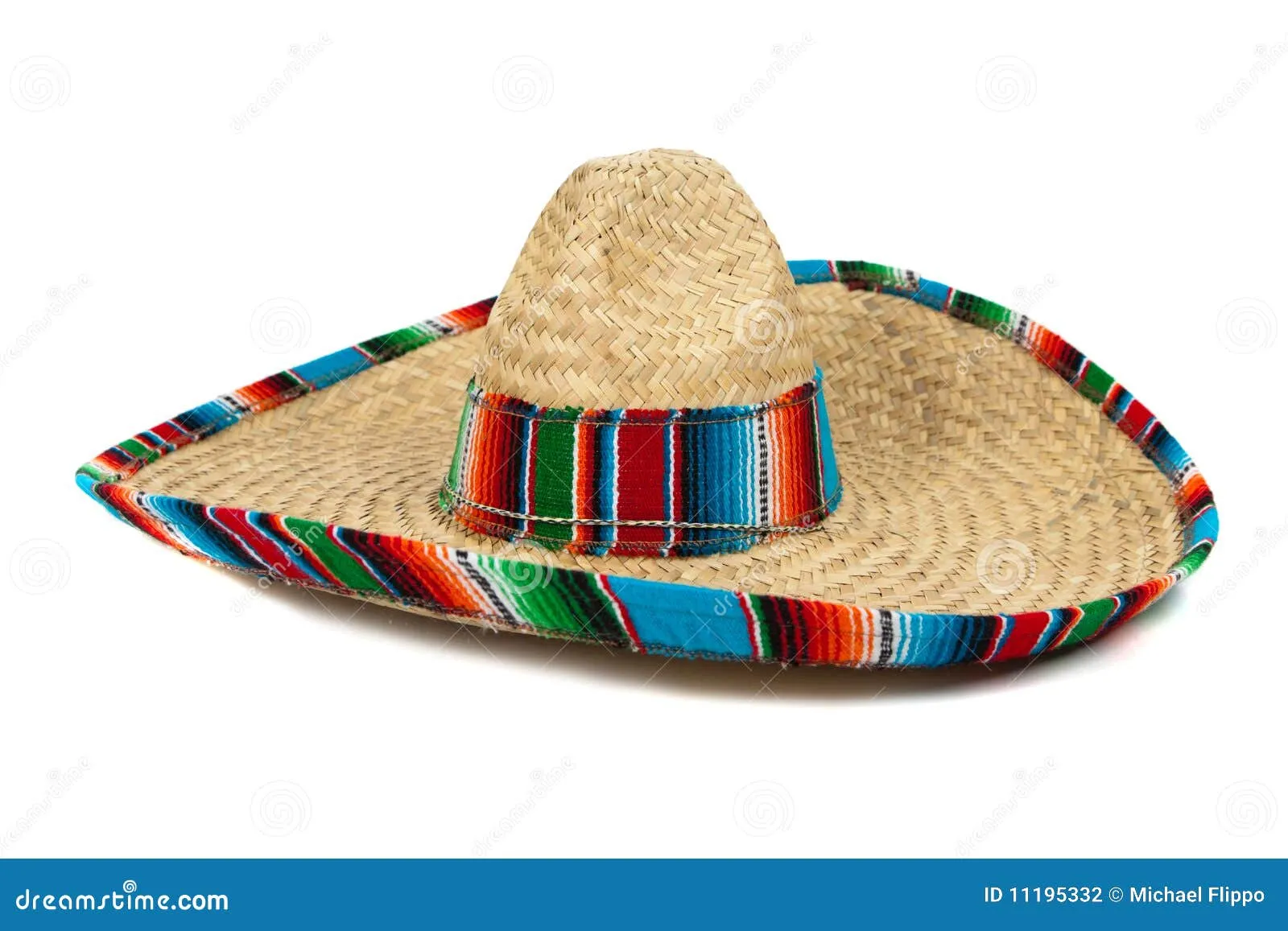 Sombrero Mexicano De La Paja En El Fondo Blanco Fotografía de ...