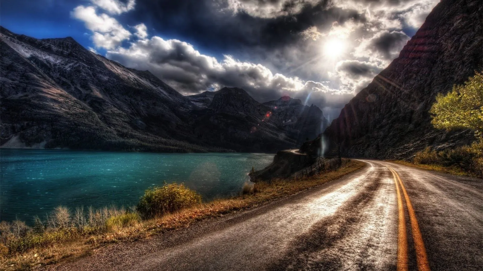 Fondo de Pantalla Paisajes Carretera con vistas increibles en HDR ...