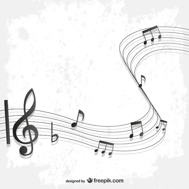 Fondo con partitura de música | Descargar Vectores gratis