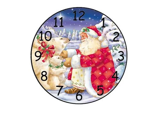 FONDO RELOJES DE PAPEL EN NAVIDAD