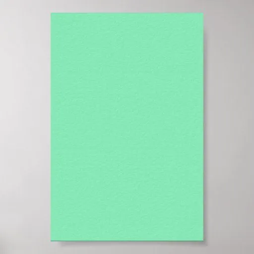 Fondo de la verde menta en un poster | Zazzle