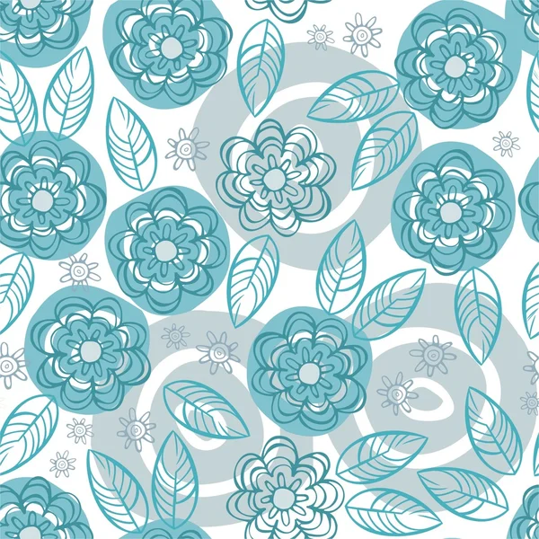 Fondo vintage floral azul — Vector stock © demonique #12118492