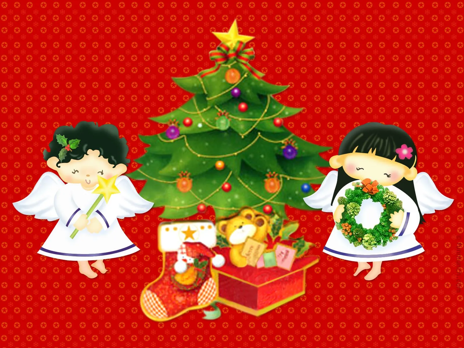 fondo-wallpaper-navidad-arbol-angelitos, Feliz Navidad 2011 / 2012 «